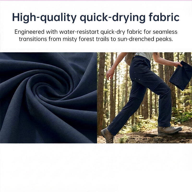 Women's Convertible Hiking Pants - Waterproof Quick-Dry Cargo Trousers with Zip-Off Legs for Camping, Fishing & Travel