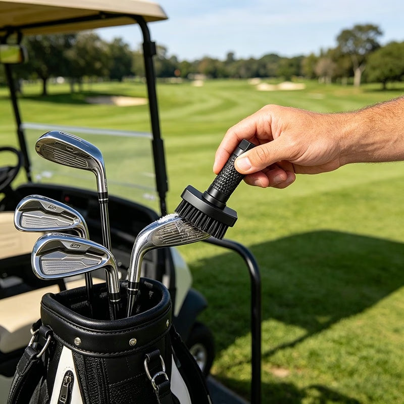 Magnetic Golf Brush with Groove Cleaner & Quick-Release Clip