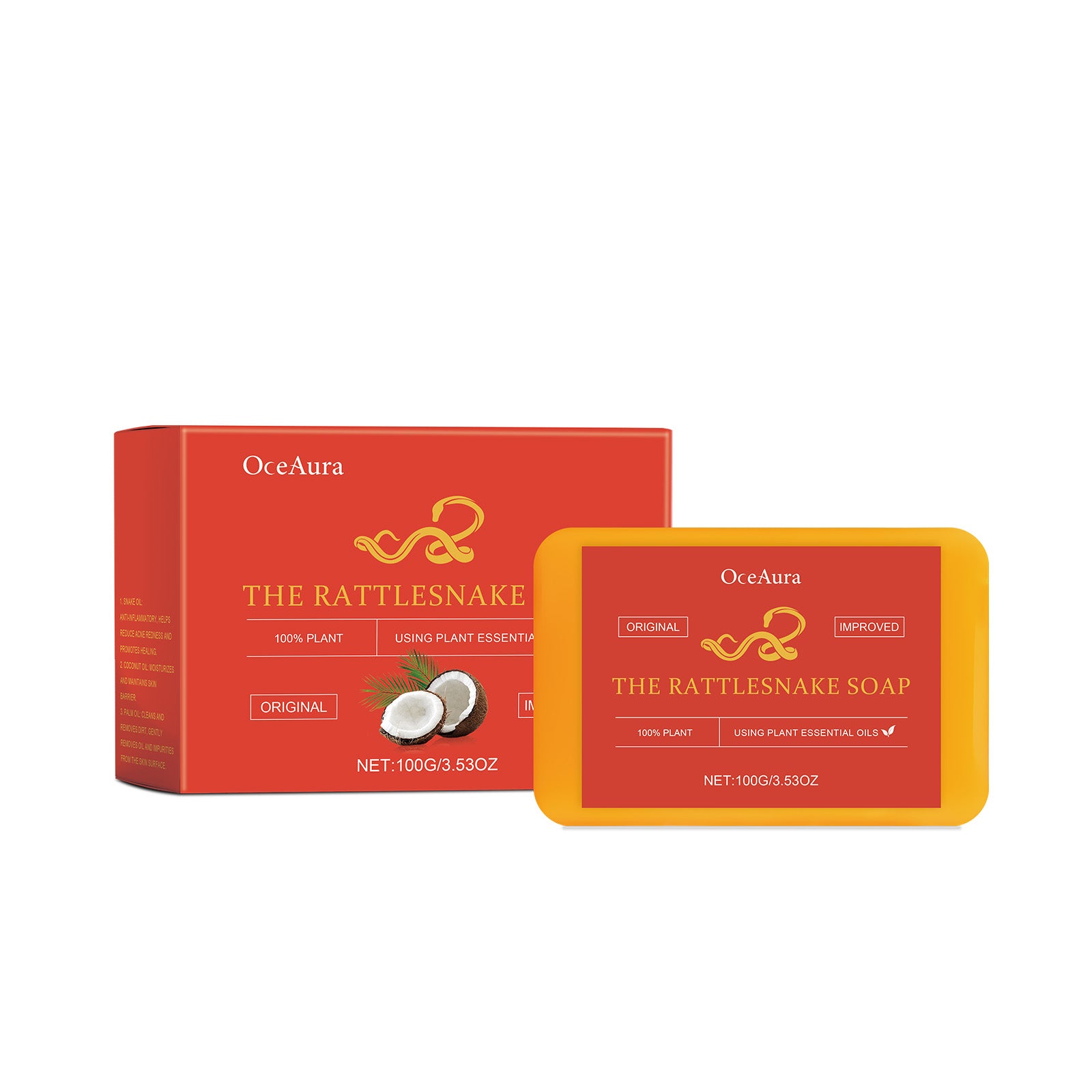 OceAura Skin Care Acne Removing Soap Closed Mouth Plant Essential Oil Soap Oil Control Hand Soap Foam Cleansing Soap