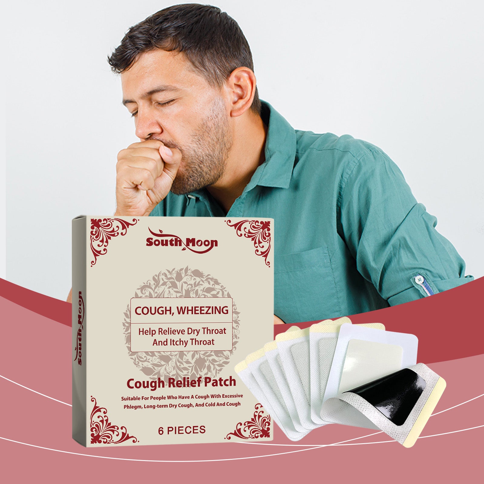 Herbal Cough Care Patch To Relieve Cough Throat Itching Phlegm Body Point Health Care Patch