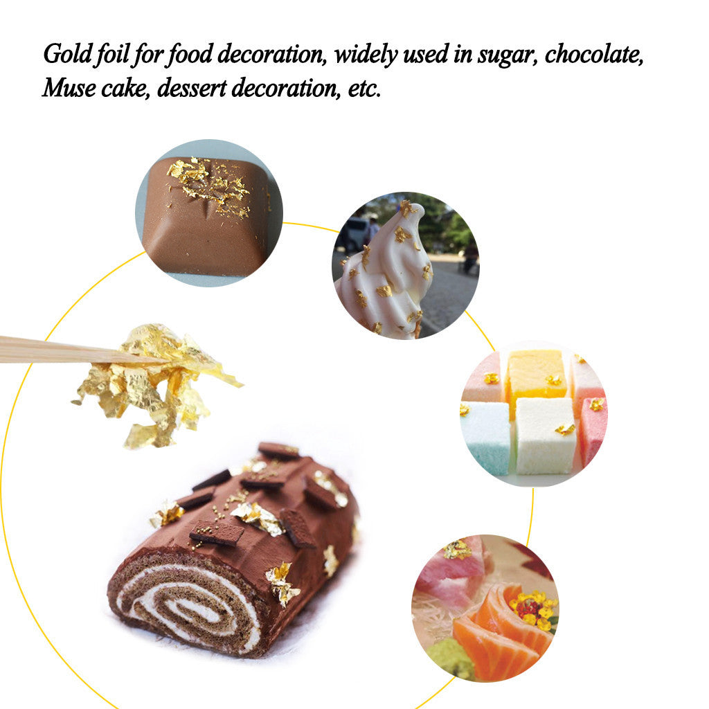 Gold Paper, Pastry Decoration Mask Treatment With Decorative Supplies