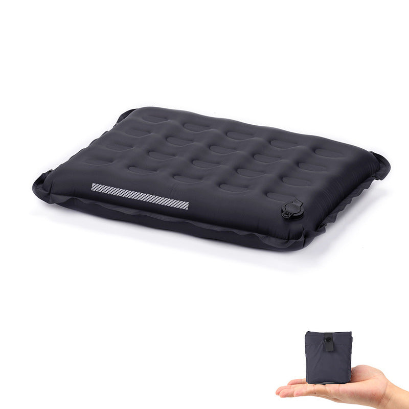 Self-Inflating Seat Cushion Thickened Camping Mat Lightweight Waterproof Foldable Stadium Chair Pad