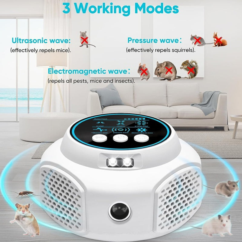 360° Ultrasonic Pest Repeller, High Power Indoor Rodent & Insect Repeller, Safe Plug-in Mosquito & Mouse Control