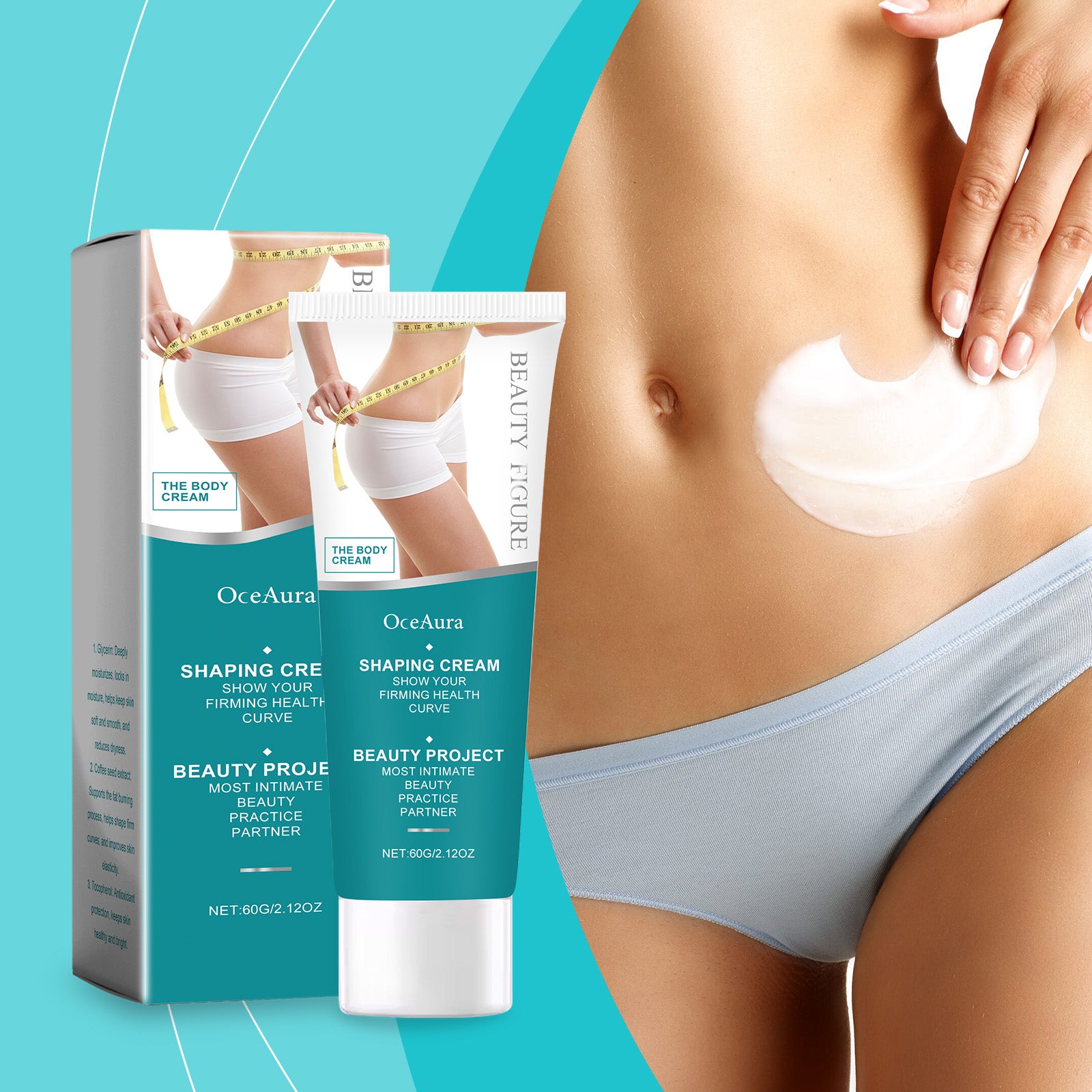 OceAura Coffee Care Cream Gently Pamper Skin, Moisturize Smooth And Soft Body Line With Cream