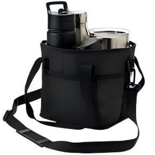4-Compartment Leakproof Drink Carrier Bag – Adjustable Strap Beverage Holder for Car & Travel