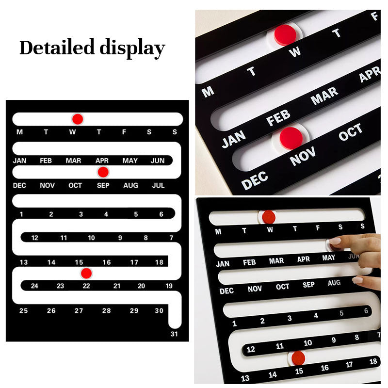 Nordic Style Acrylic Desktop Calendar - Creative Home & Wall Decor for Living Room, Bedroom