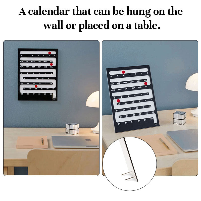 Nordic Style Acrylic Desktop Calendar - Creative Home & Wall Decor for Living Room, Bedroom