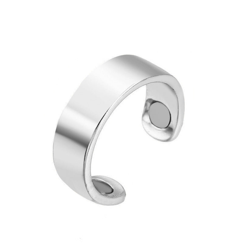 Creative Ring Magnetic Health Ring Rose Gold Magnet Open Ring Gold Silver