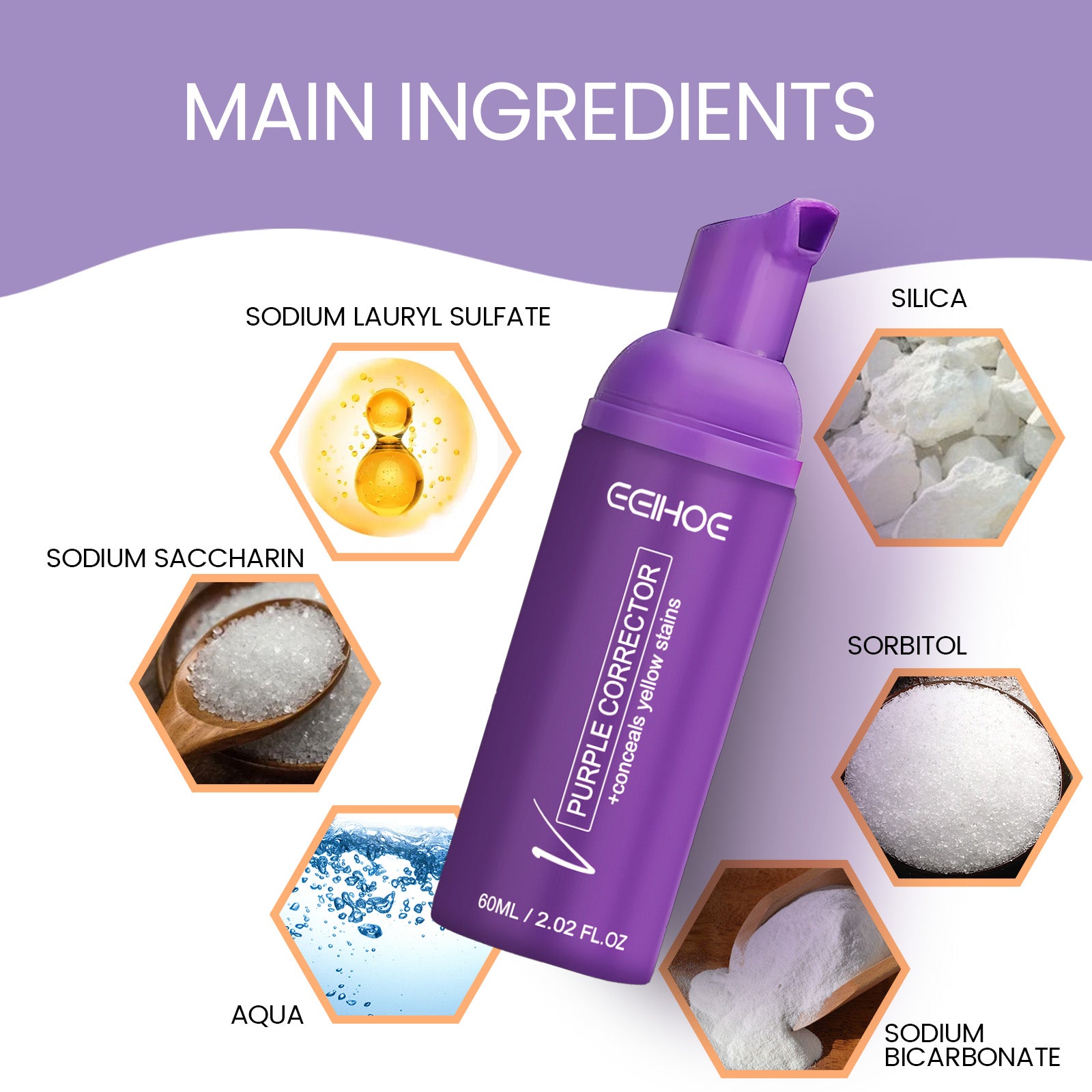 Purple Corrector, Deeply Clean Tartar Very Well Tartar Yellow Teeth Care For Oral Health Care