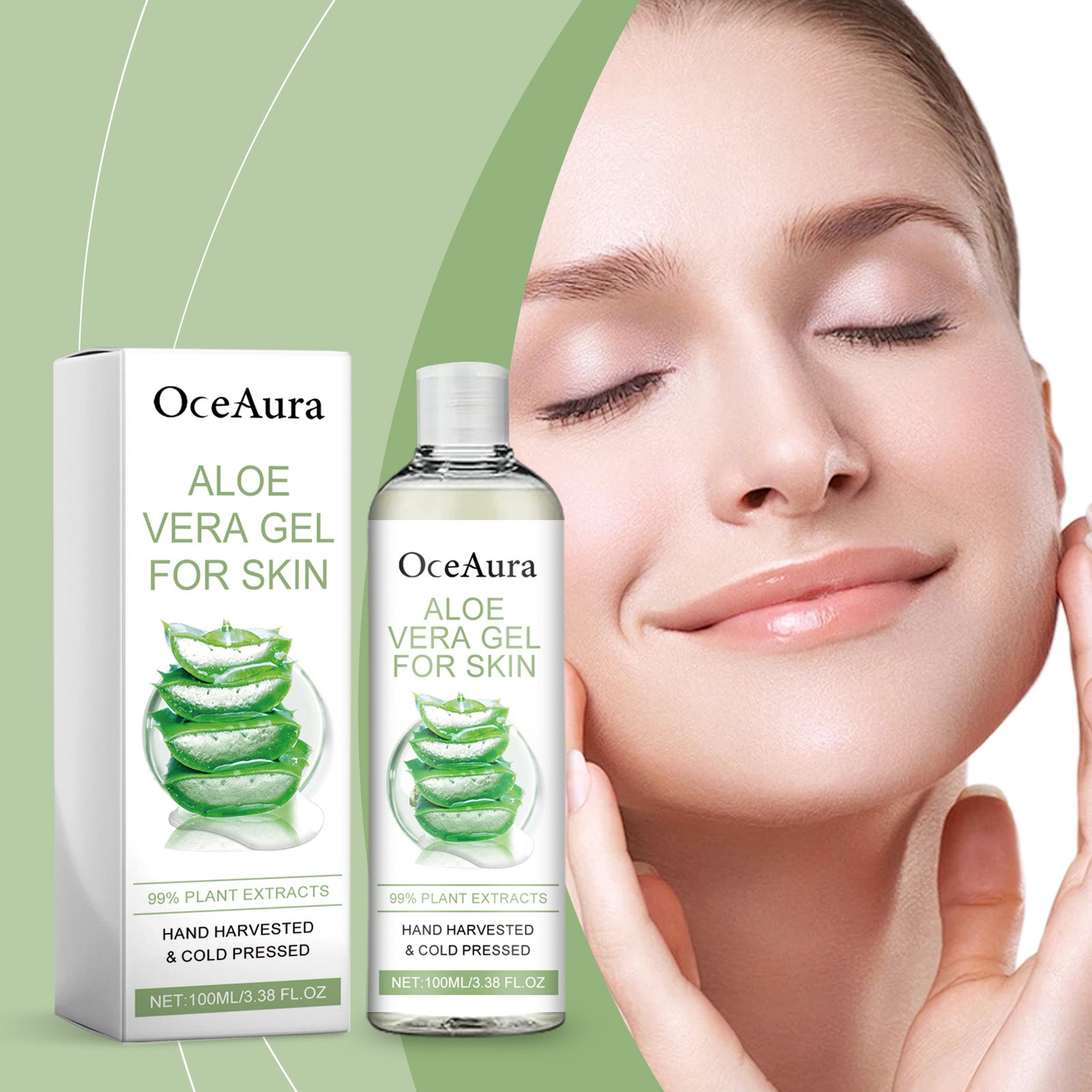 OceAura Moisturizing Aloe Vera Gel Moisturizes And Nourishes Skin After Sun