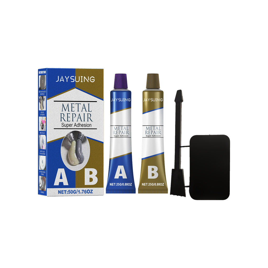 Jaysuing Metal Repair Glue 50g, Box Cast Iron Sealant Ab Glue Anti-Repair Agent For Leak Sealing And Metal Bonding