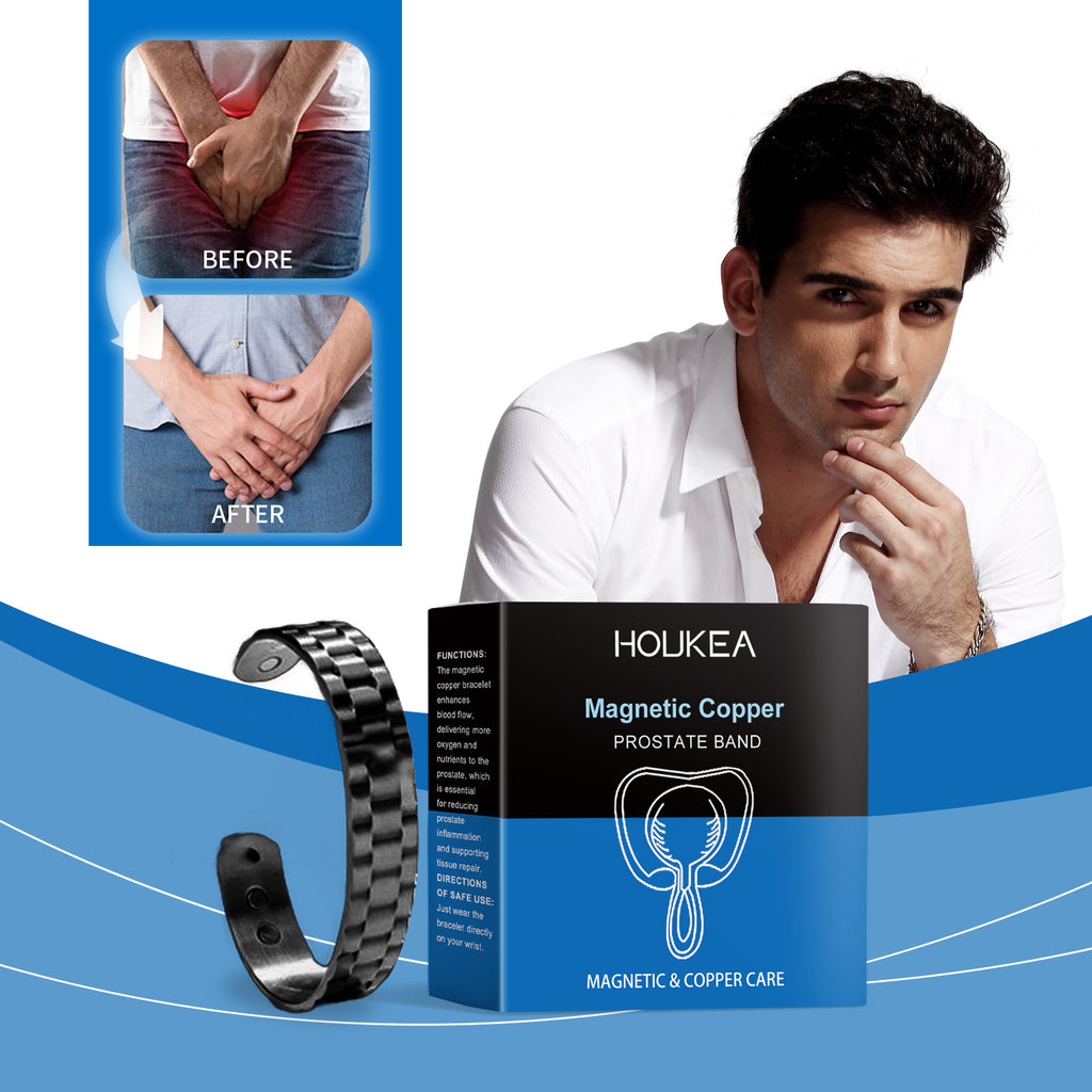 Houkea Men's Care Bracelet, Gentle Relief For Men's Discomfort Body Care Retro Fashion Accessory Bracelet