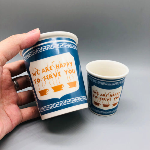 201-300ml Paper Cup Style Ceramic Mug Coffee Mug Gift Mug Household Water Mug Milk Tea Mug Milk Mug