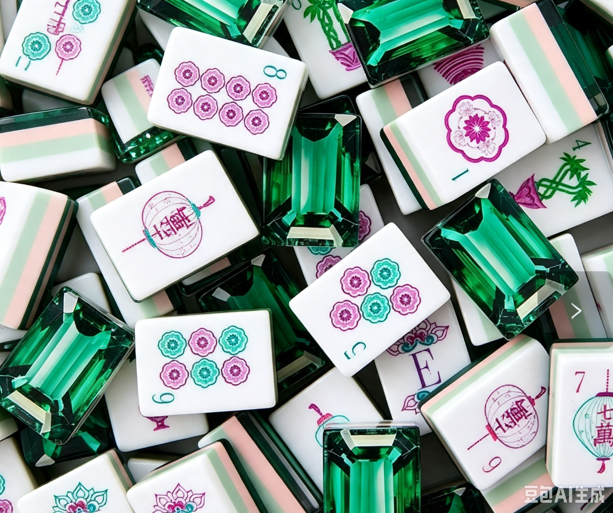 Mahjong Acrylic Pink American Mahjong Outdoor Travel Entertainment Mahjong Hands Playing Home Mahjong