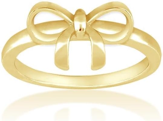 Bow Rings Infinity Rings for Women in Sterling Silver or 14k Gold - Fine Bow Jewelry Ribbon Ring - Valentines Day Bow Ring Gift for Her