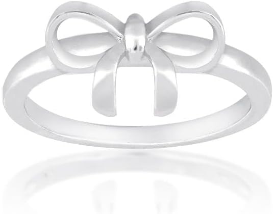 Bow Rings Infinity Rings for Women in Sterling Silver or 14k Gold - Fine Bow Jewelry Ribbon Ring - Valentines Day Bow Ring Gift for Her