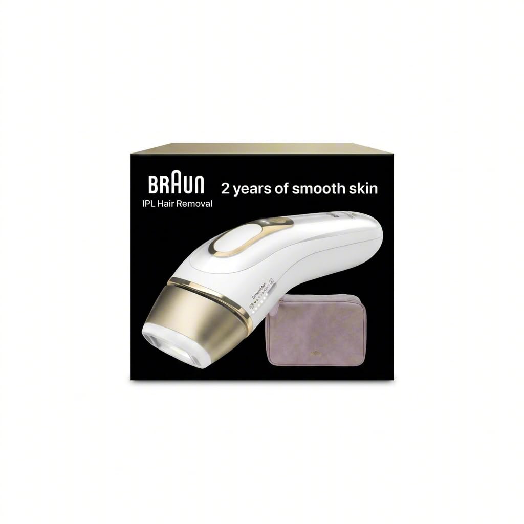 Braun IPL, Silk·Expert Pro 5, IPL Hair Removal for Women and Men, Permanent Laser Hair Reduction At-Home, 2 Heads, Pouch, IPL5137