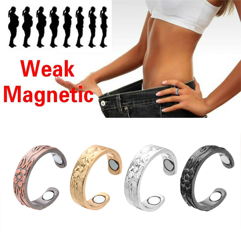 New Magnet Magnetic Health Ring Rose Gold Creative Jewelry Europe And The United States Style Open Ring