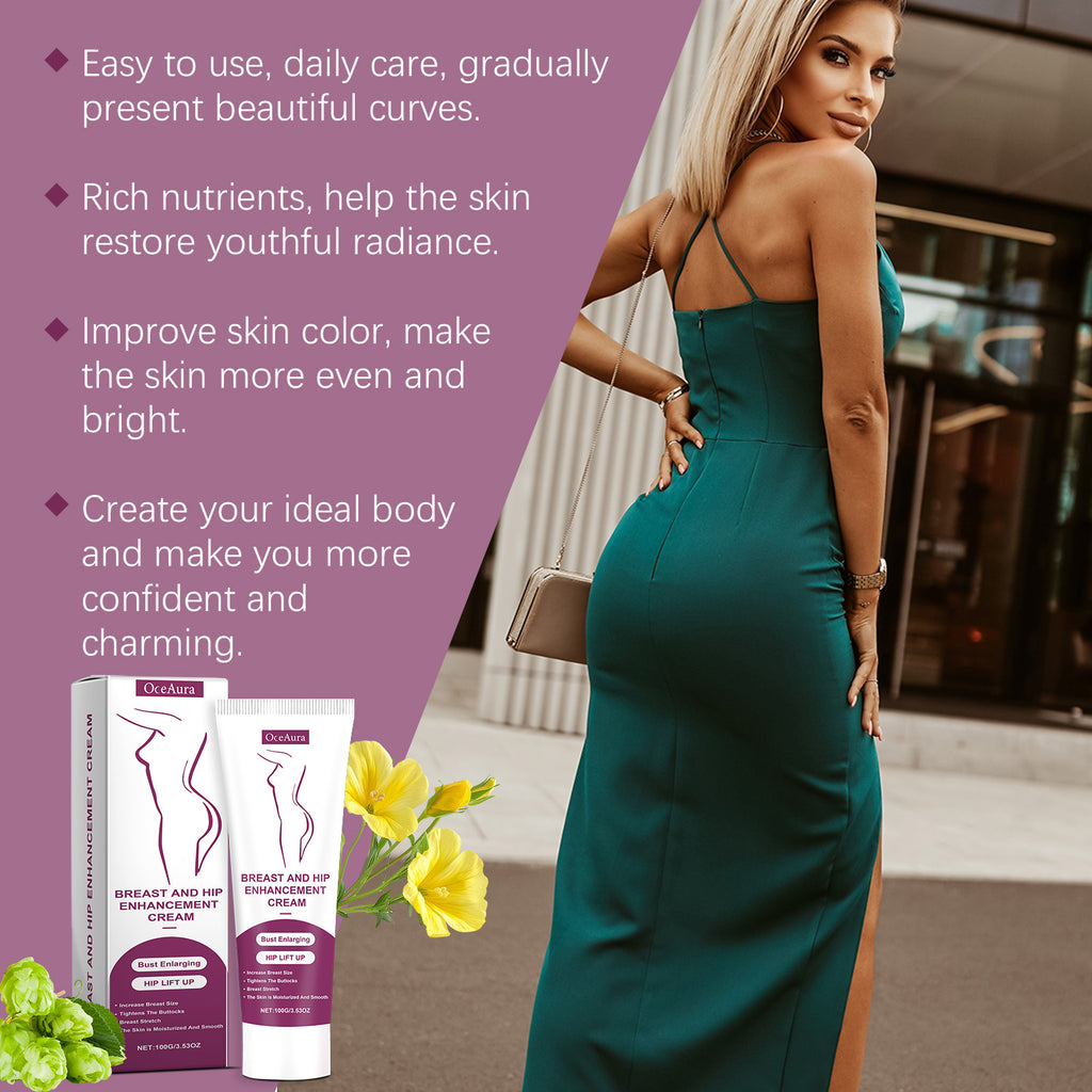 OceAura Buttock And Chest Care Cream Buttock And Chest Skin Moisturizing Care Elastic Moist And Smooth Skin Daily Body Care