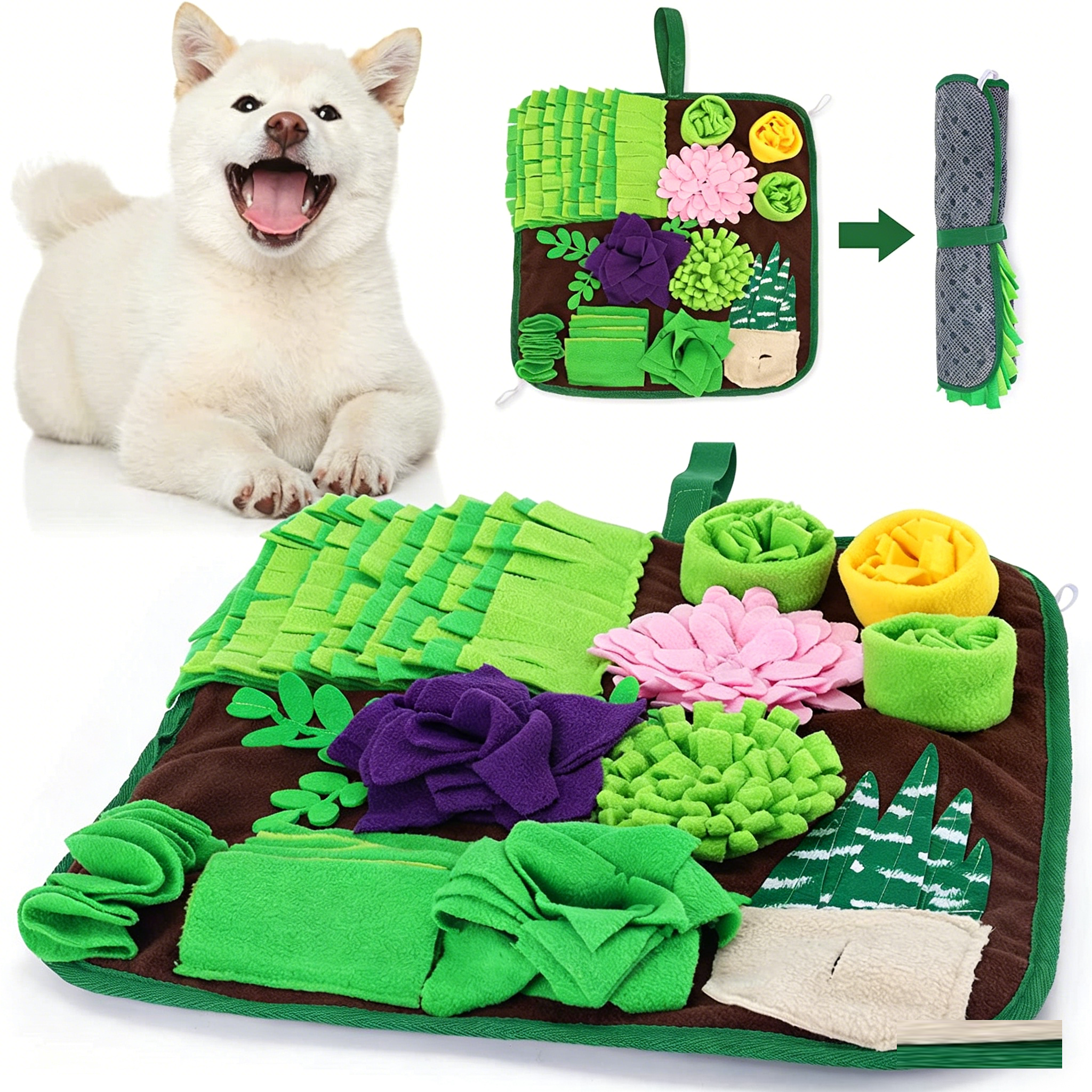 Pet sniffing pad feeding pad slow food consumption energy interactive training sniffing pad