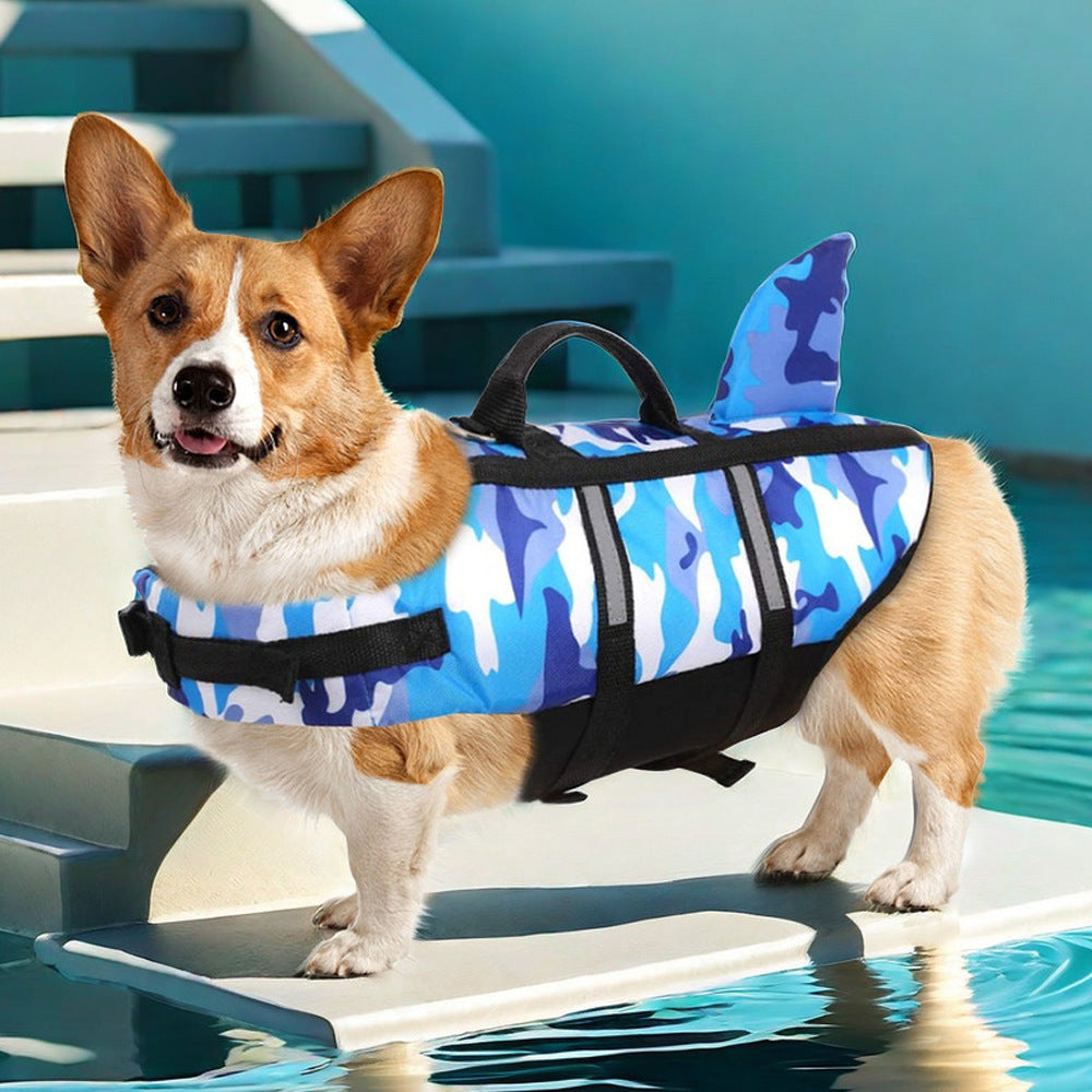 Dog Life Jacket Lightweight Adjustable Velcro Medium to Large Dog Swimwear
