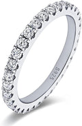 Bo.Dream Cubic Zirconia Eternity Rings Wedding Band 925 Sterling Silver