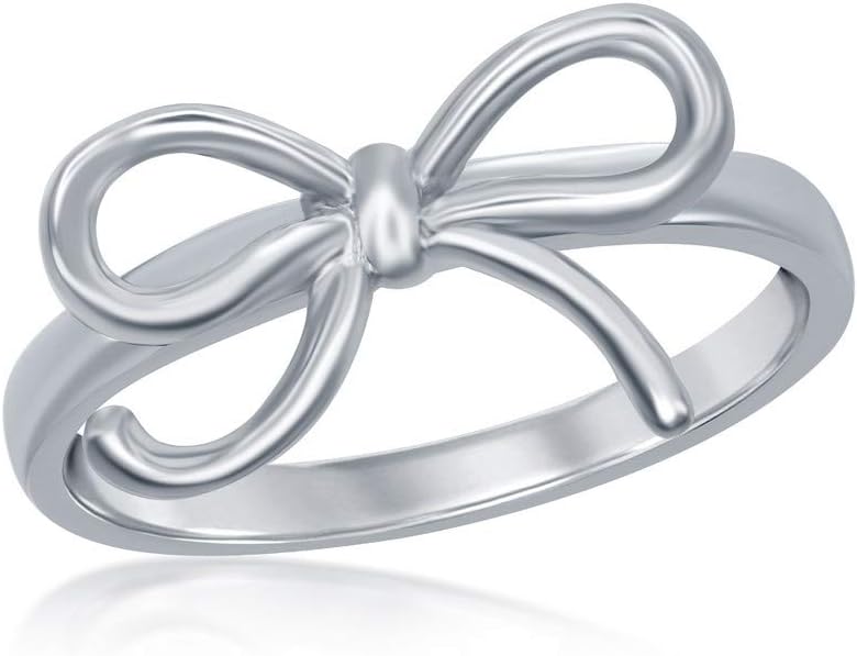 Bow Rings Infinity Rings for Women in Sterling Silver or 14k Gold - Fine Bow Jewelry Ribbon Ring - Valentines Day Bow Ring Gift for Her