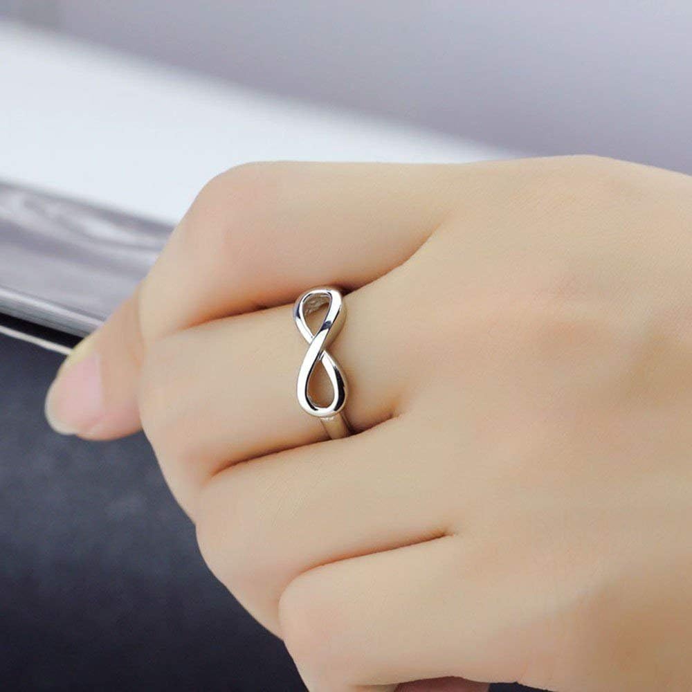 Lam Hub Fong Personalized Infinity Ring with Names for Women | Personalize this infinity ring with names or words to create a matching friendship keepsake for someone special