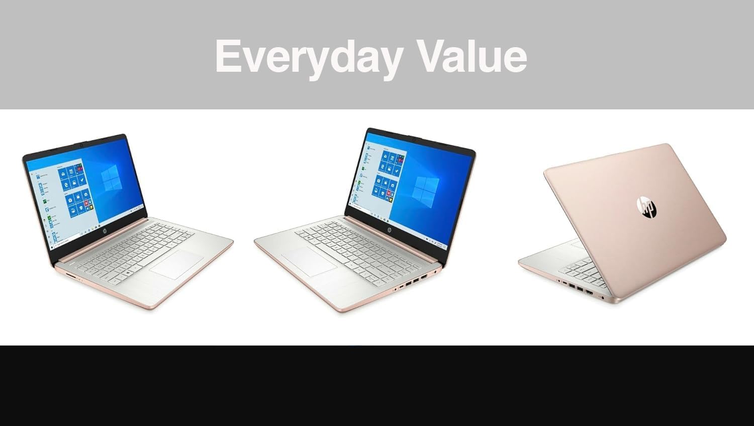 HP Rose Gold Ultrabook 14" HD Micro-Edge Anti-Glare Display, Intel N4500 | ME2 Customized 4GB, 8GB, 16GB, 32GB DDR4 RAM, 64GB, 256GB, 512GB, 1TB SSD, WiFi 6, Bluetooth 5.2, Webcam, Win 11 Pro