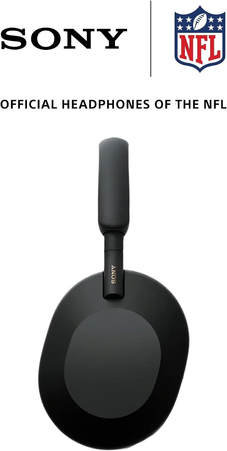 Sony WH-1000XM5 Premium Noise Cancelling Wireless Headphones, Black | Auto NC Optimizer, Up to 30 Hrs of Battery, Carrying Case, Crystal Clear Calls, Touch Control, Multipoint Connection