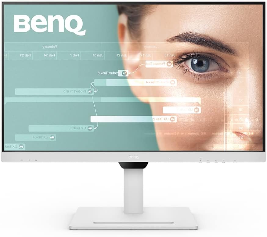 BenQ GW2790QT Productivity Monitor 27" 1440p | IPS| Eye-Care Tech | 99% sRGB | Brightness Intelligence Gen2 | Noise-Cancelling Mic & Speakers | Ergonomic | USB-C (65W) | USB Hub | DaisyChain | White | USB-C Single-Cable Connectivity, 2K QHD Display, Built