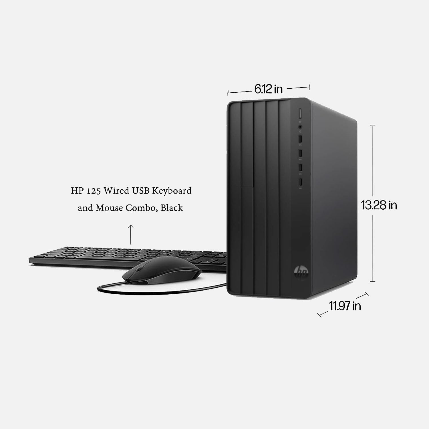 HP Prodesk Desktop Computers PC for Home & Office Business, Intel i5-10400F (16GB DDR4, 1TB PCIe SSD), Compact & Silent Design, Triple-Display Support, WiFi Adapter, Keyboard & Mouse, Windows 11 Pro