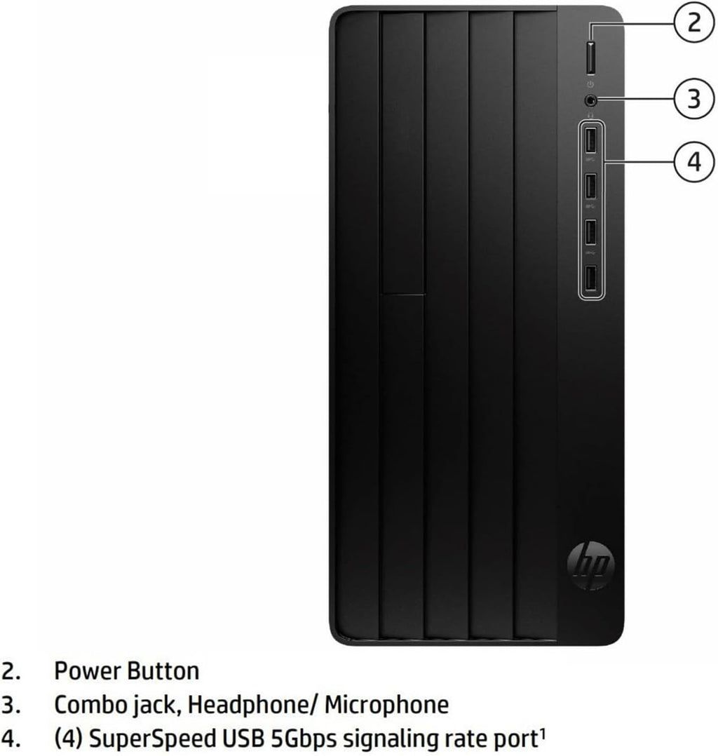 HP Pro Tower 290 G9 Business Desktop - 13th Gen Intel Core i3-13100 4.5GHz, 16GB RAM, 512GB NVMe SSD, Intel UHD 730, Multi-Port Connectivity, TPM Security, Compact Tower PC