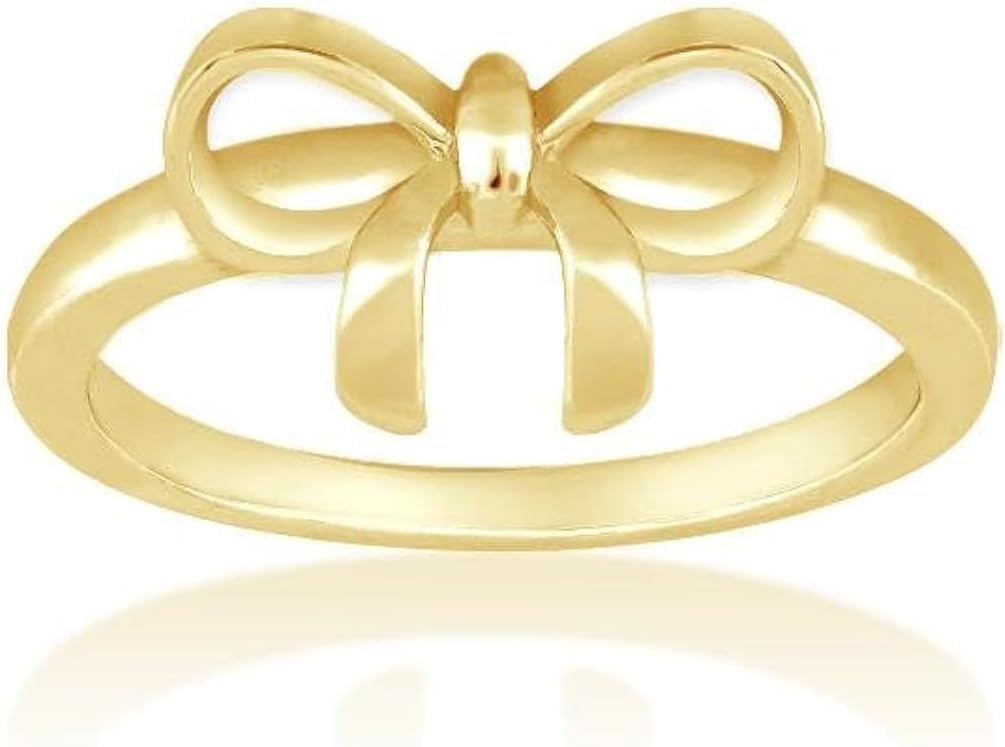 Bow Rings Infinity Rings for Women in Sterling Silver or 14k Gold - Fine Bow Jewelry Ribbon Ring - Valentines Day Bow Ring Gift for Her