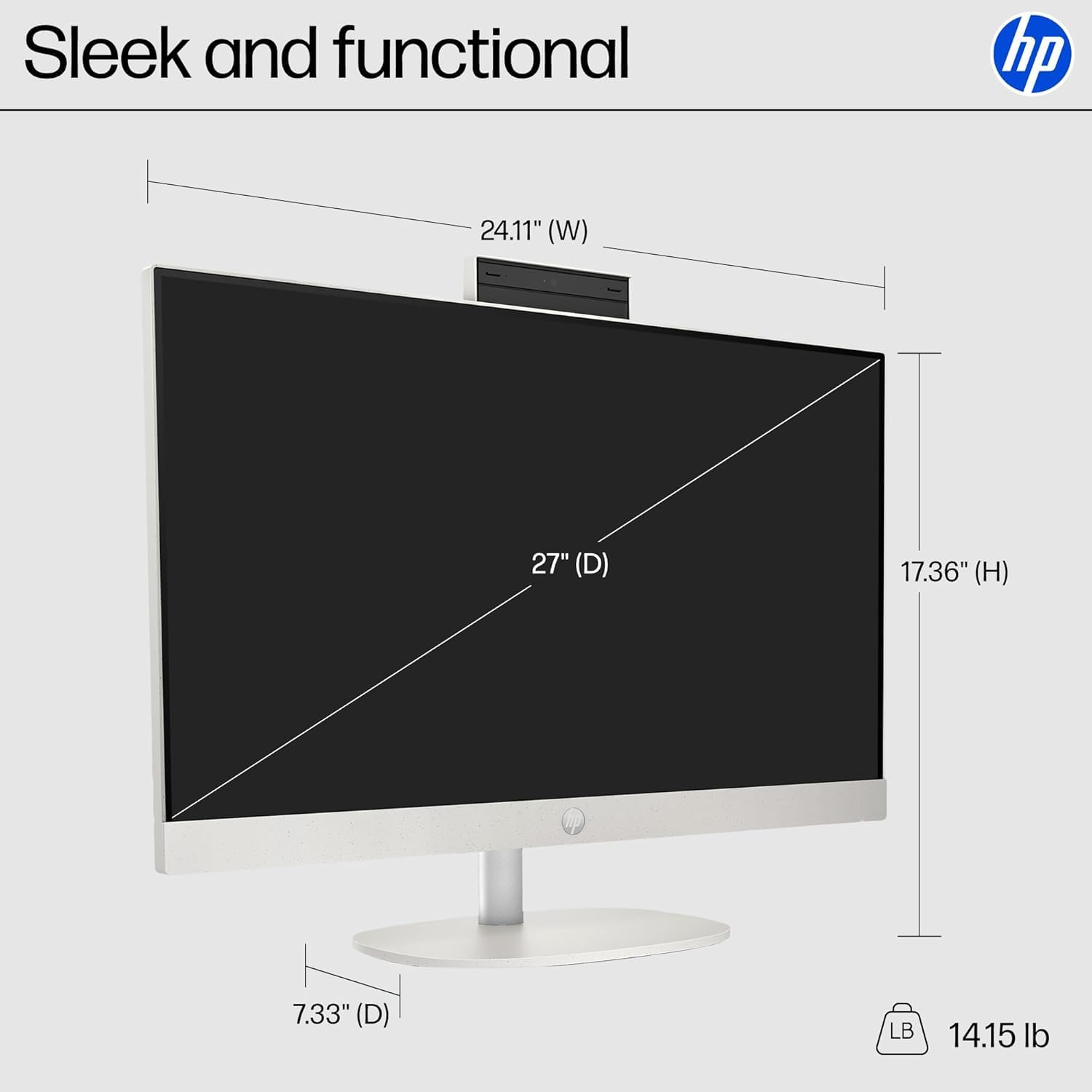 HP 27 AIO Desktop Computer 27" FHD IPS Anti-Glare Touchscreen (99% sRGB) AMD 8-core Ryzen AI 7 350 (Up to 50 NPU Tops) 32GB RAM 2TB SSD for Creator Designer Business Professional Work Win11 ICP Hub