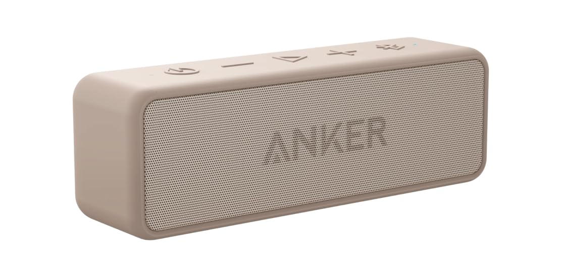 Anker soundcore 2 Portable Bluetooth Speaker, Stereo Sound, IPX7 | BassUp, 24H Playtime, Bluetooth 5, Wireless Speaker for Home, Outdoors, Travel