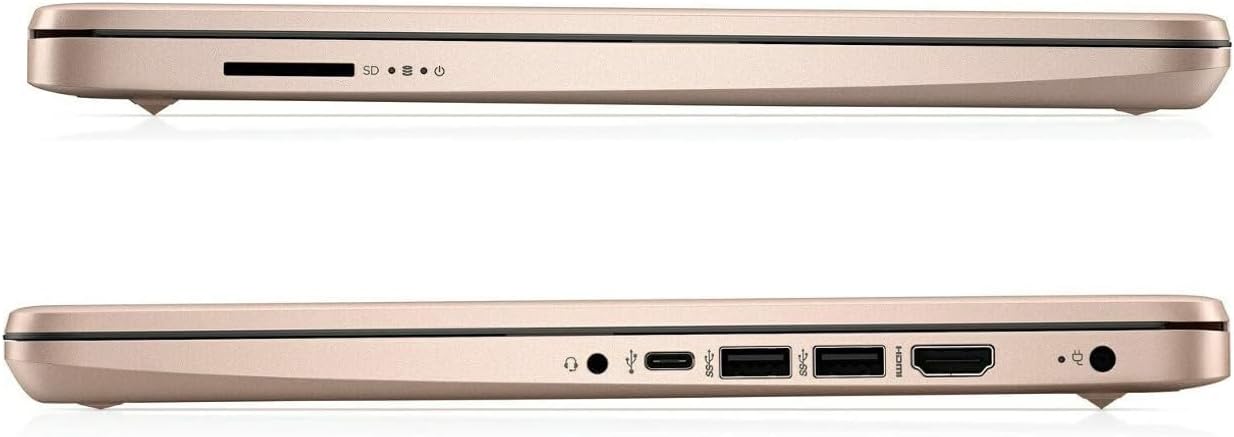 HP Rose Gold Ultrabook 14" HD Micro-Edge Anti-Glare Display, Intel N4500 | ME2 Customized 4GB, 8GB, 16GB, 32GB DDR4 RAM, 64GB, 256GB, 512GB, 1TB SSD, WiFi 6, Bluetooth 5.2, Webcam, Win 11 Pro