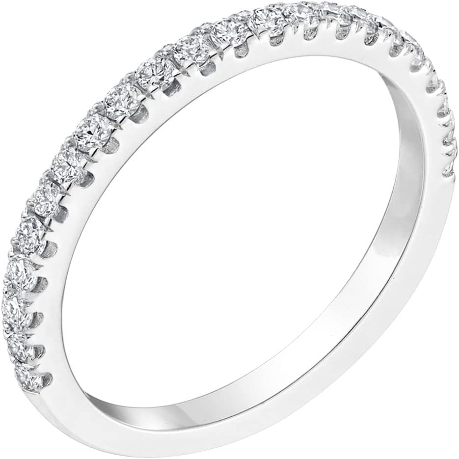 Bo.Dream Cubic Zirconia Eternity Rings Wedding Band 925 Sterling Silver