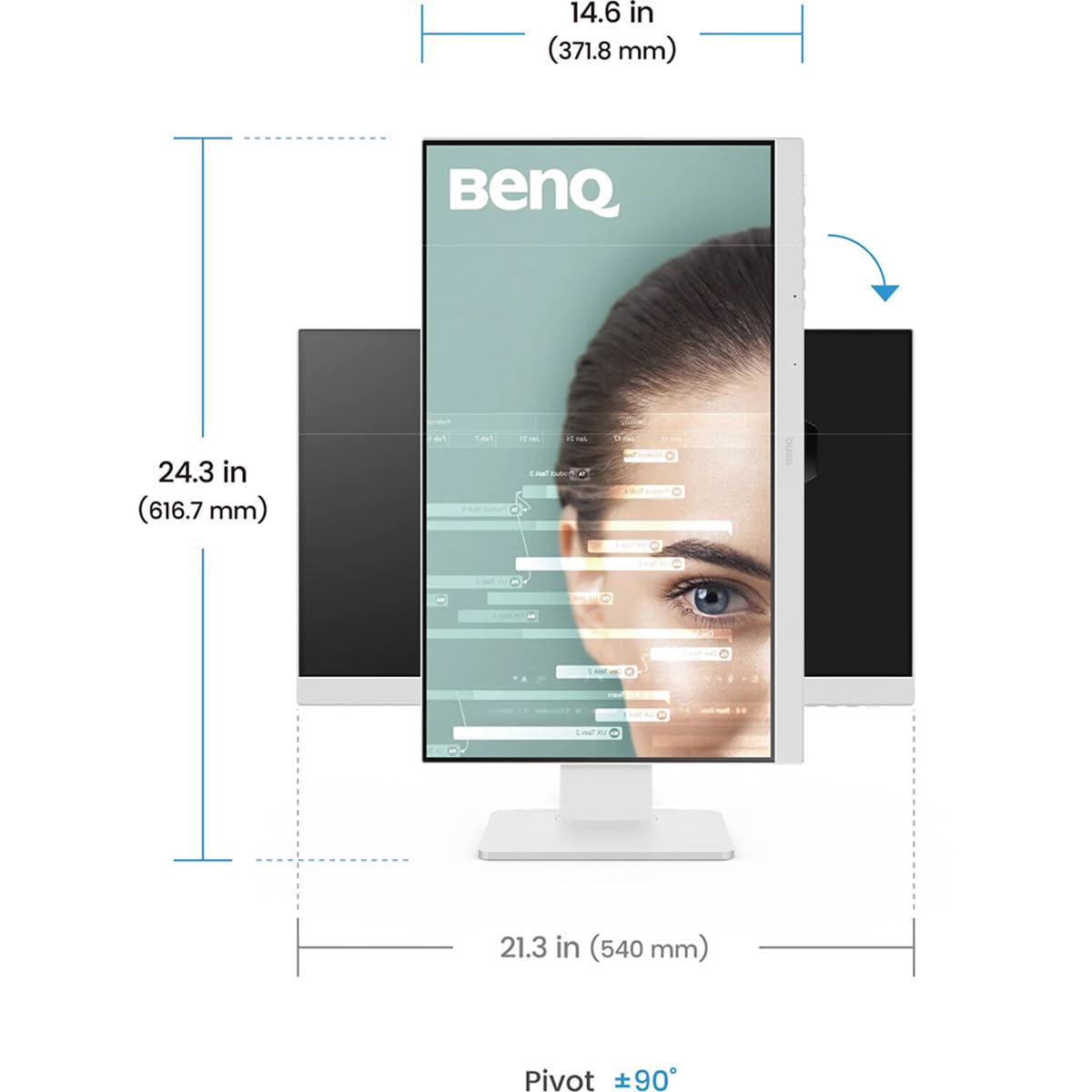 BenQ GW2790 Computer Monitor 27" FHD 1920x1080p | IPS | 100 hz | Eye-Care Tech | Low Blue Light | Anti-Glare | Adaptive Brightness | Tilt Screen | Built-in Speakers | DisplayPort | HDMI x2 | Low Blue Light | Anti-Glare | Adaptive Brightness | Height and T