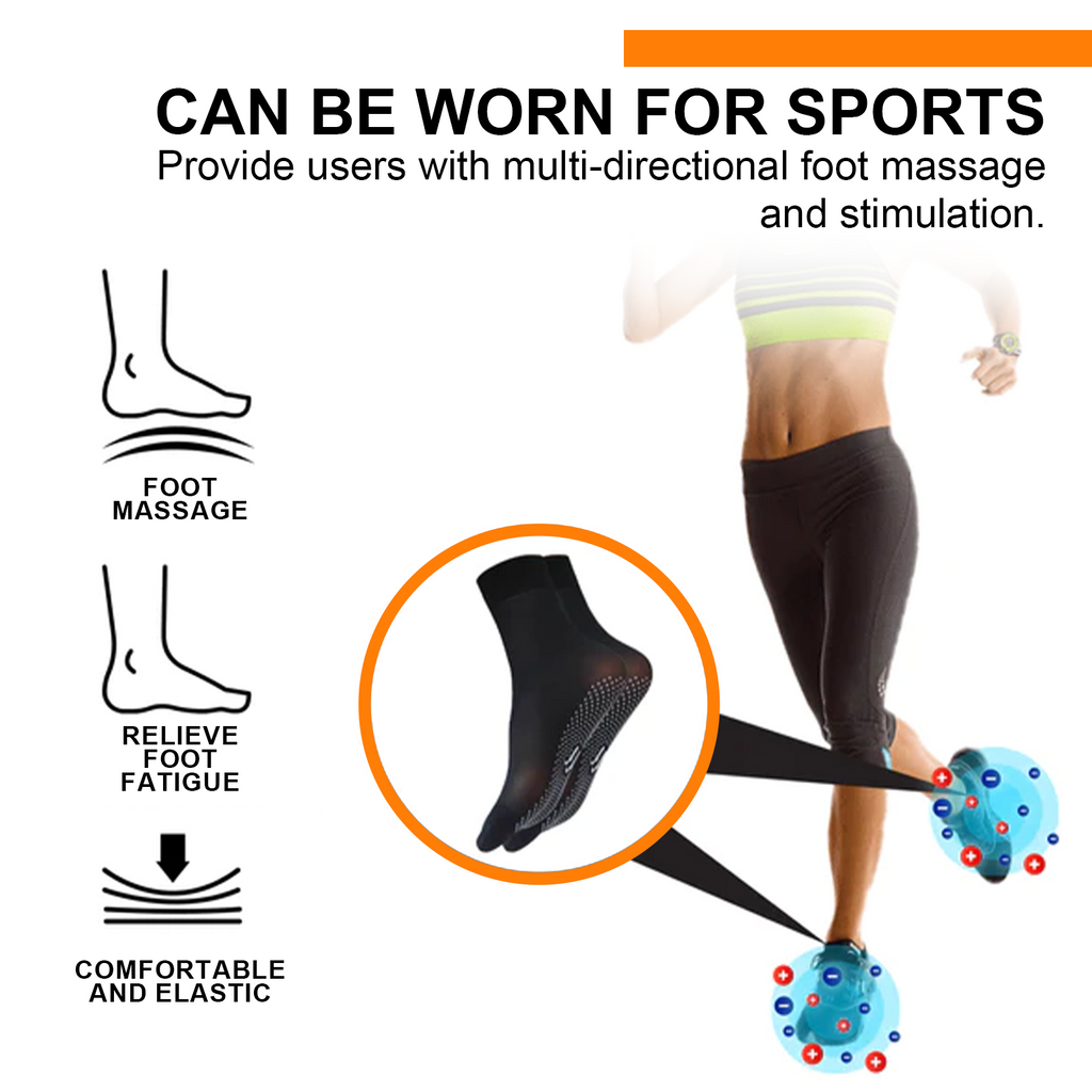HOUKEA Tourmaline Ionic Body Health Socks, Winter Outdoor Sports Cold And Wind Warm Foot Care Massage Socks