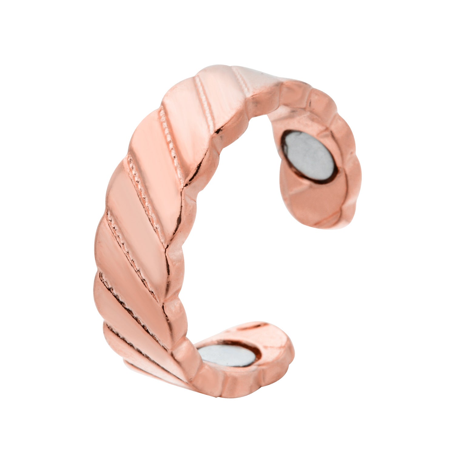 Creative New Woven Pattern Ring Magnetic Health Ring Rose Gold Magnet Open Ring