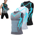 Quick-dry Men's Sports Fitted Short Sleeve Highly Elastic Breathable Moisture-wicking Fitness Training Vest