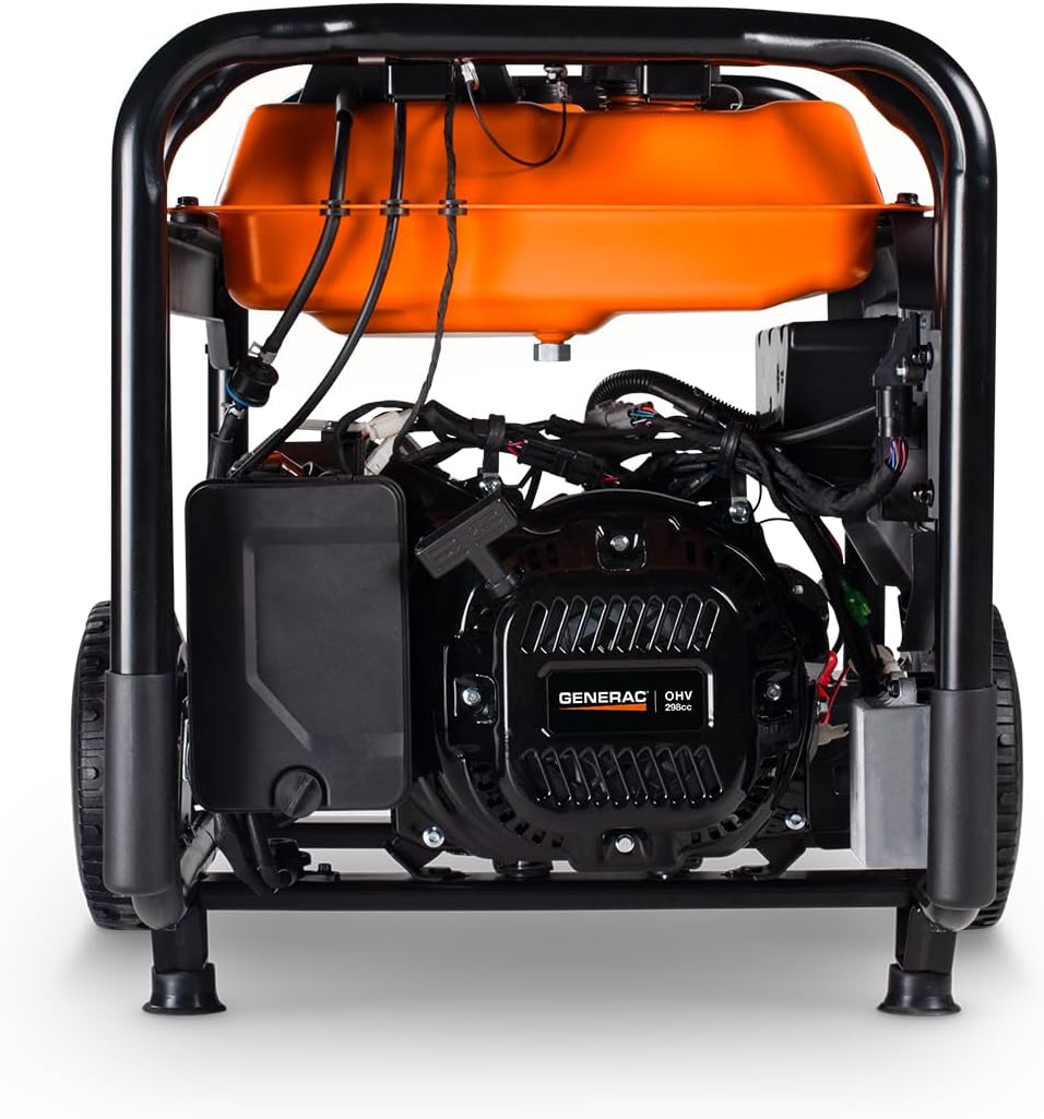 Generac 12,500 Starting Watt Tri-Fuel Portable Generator, Electric Start | Gas, Propane, Or Natural Gas Fuel Options, COsense CO Detection, 9.5 Hour Runtime, Emergency Home Backup, 49 State Compliant