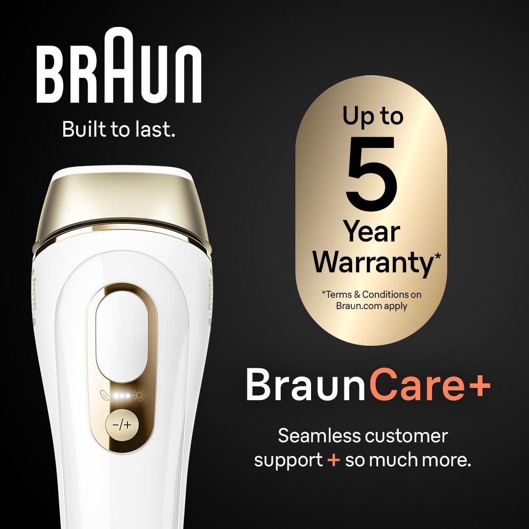 Braun IPL, Silk·Expert Pro 5, IPL Hair Removal for Women and Men, Permanent Laser Hair Reduction At-Home, 2 Heads, Pouch, IPL5137
