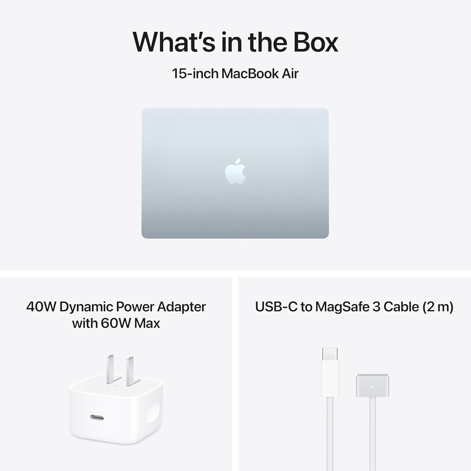Apple 2026 MacBook Air 15-inch Laptop with M5 chip: Built for AI, 15.3-inch Liquid Retina Display, 16GB Unified Memory, 512GB SSD, 12MP Center Stage Camera, Touch ID, Wi-Fi 7; Sky Blue
