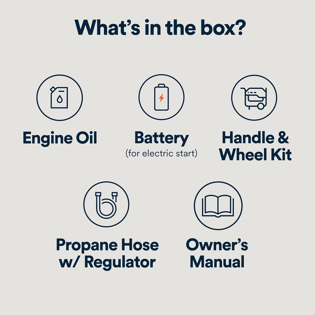 Generac 12,500 Starting Watt Tri-Fuel Portable Generator, Electric Start | Gas, Propane, Or Natural Gas Fuel Options, COsense CO Detection, 9.5 Hour Runtime, Emergency Home Backup, 49 State Compliant
