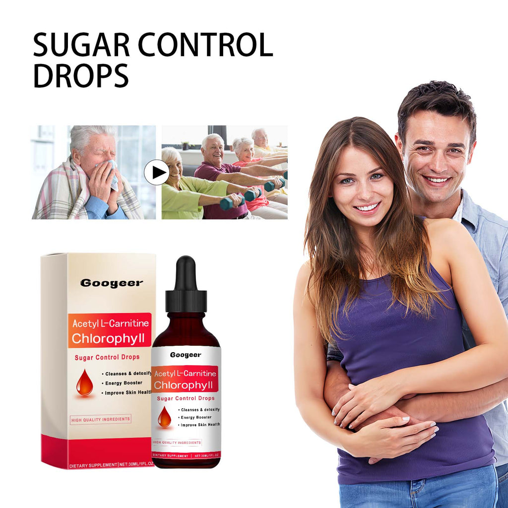 Acetyil-Carnitine Chlorophyll Sugar Control Drops, Balance Blood Lipids Sugar Soothing Care Supplement Body Nutrition Health Care Drops