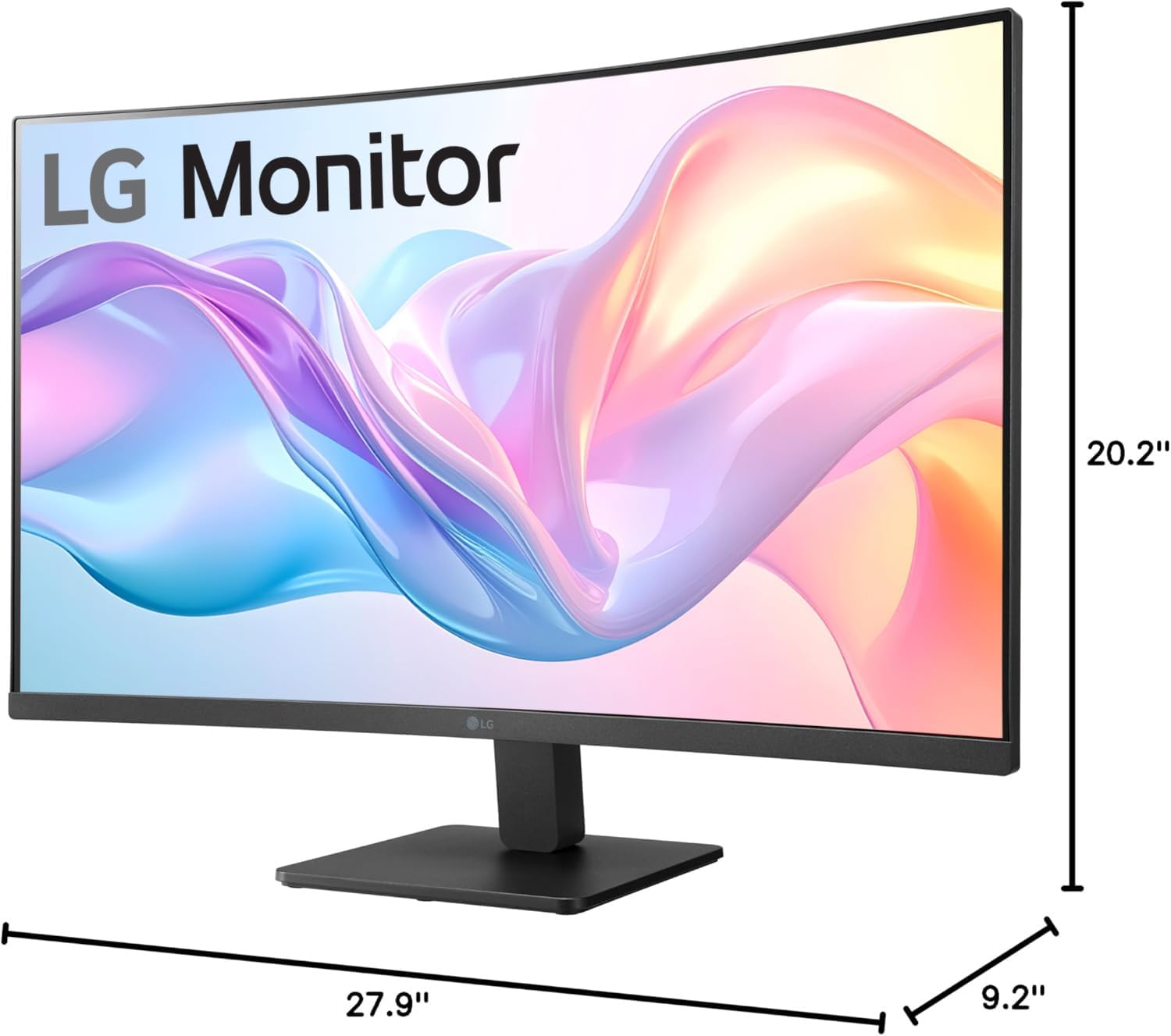 LG 32MR50C-B Curved Monitor 32-Inch FHD 100Hz AMD FreeSync OnScreen Control Dynamic Action Sync Black Stabilizer Tilt Stand (HDMI) - Black