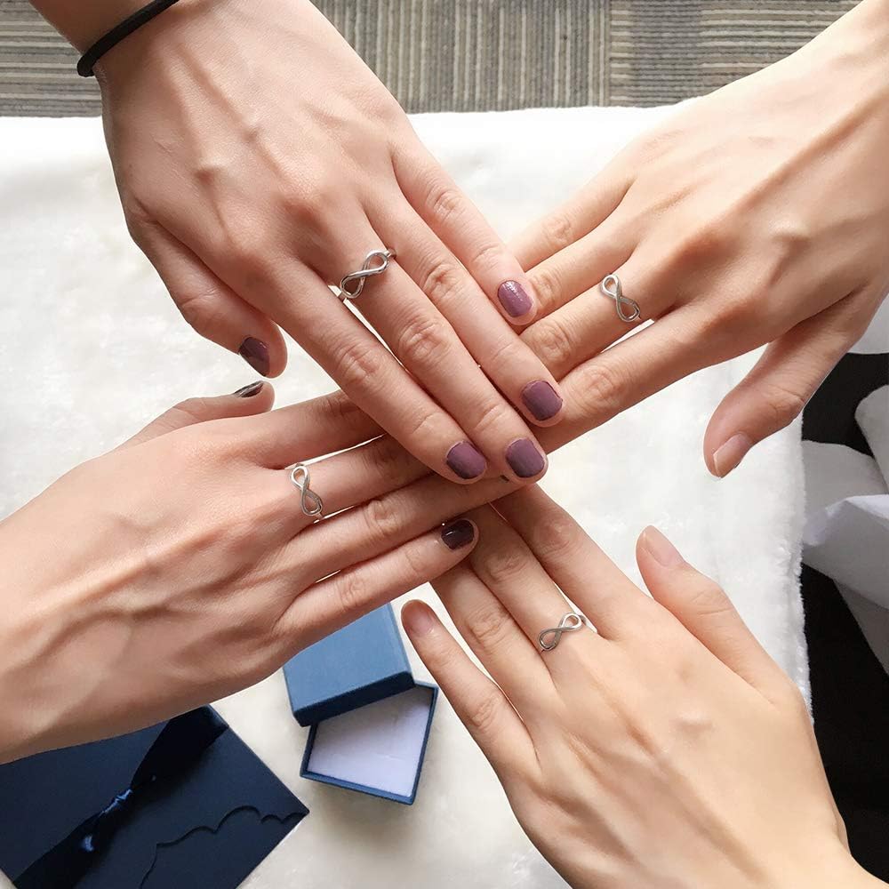 Lam Hub Fong Personalized Infinity Ring with Names for Women | Personalize this infinity ring with names or words to create a matching friendship keepsake for someone special