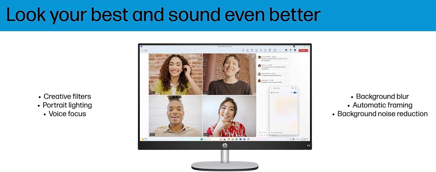 HP AI PC All-in-One Desktop 27" Touch IPS FHD Display, Intel Ultra 7-255U | ME2 Customized, 32GB/64GB DDR5,1TB/2TB SSD, FHD+IR Webcam, RJ-45, HDMI, Win 11 Pro) w/Wireless Keyboard & Mouse